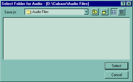 Cubase VST/24 Audio Folders Window