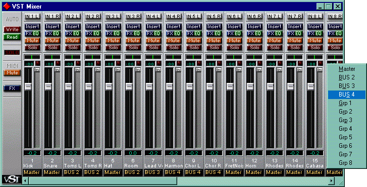 Cubase VST/24 Audio Monitor Window